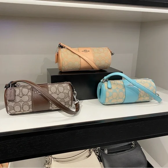 Coach Nolita Barrel Bag In Signature Jacquard CU989
